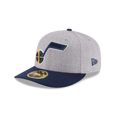 Utah Jazz Gorra | New Era NBA Heather Low Profile 59fifty Fitted Cap Mexico - Grises